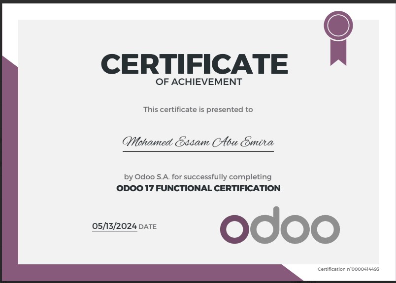 Odoo Certification v17 & v16